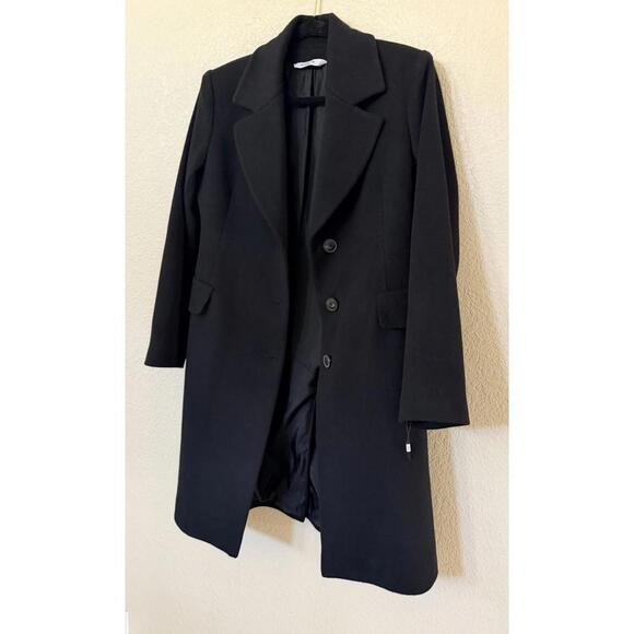 New Fleurette Charlie Wool Coat in Black Sz 6P $1295 - Picture 7 of 13